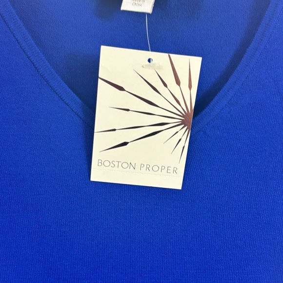 NWT Boston Proper Blue Long Sleeve Sweater Dress XS - Picture 7 of 12